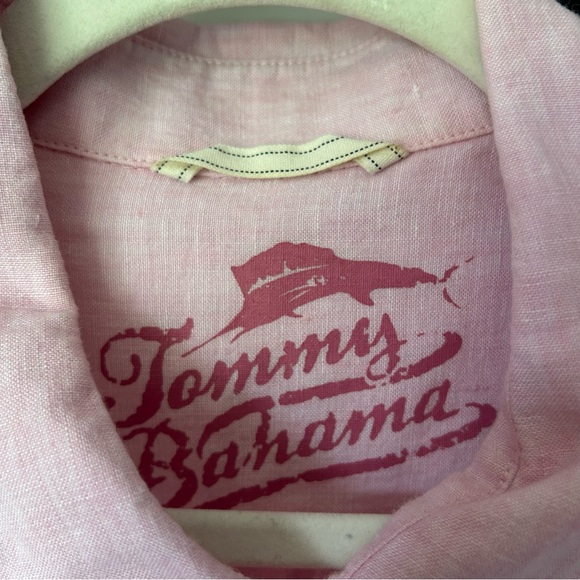 [XL] Tommy Bahama Men’s 100% Linen Light Pink Casual Button-Down Dress Shirt - Picture 8 of 12